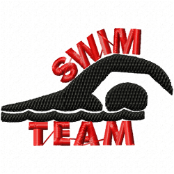 Swimming Embroidery Design 10